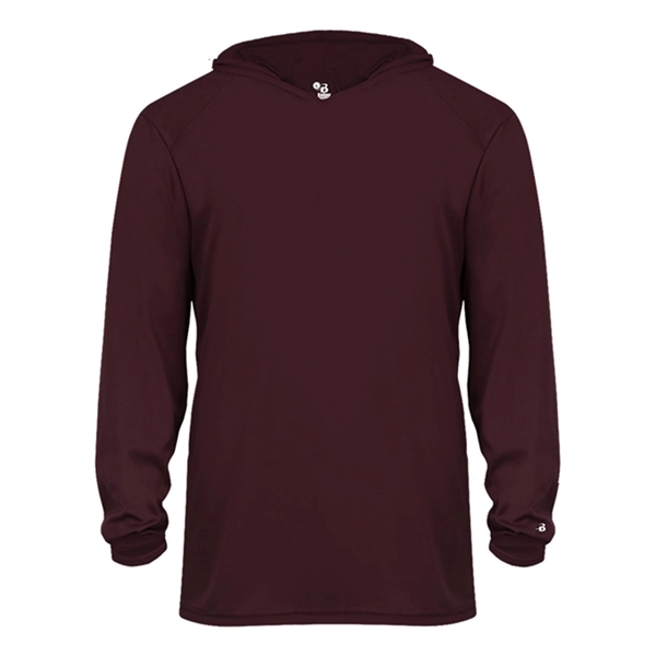 Badger Youth B-Core Long Sleeve Hooded T-Shirt - Badger Youth B-Core Long Sleeve Hooded T-Shirt - Image 12 of 34