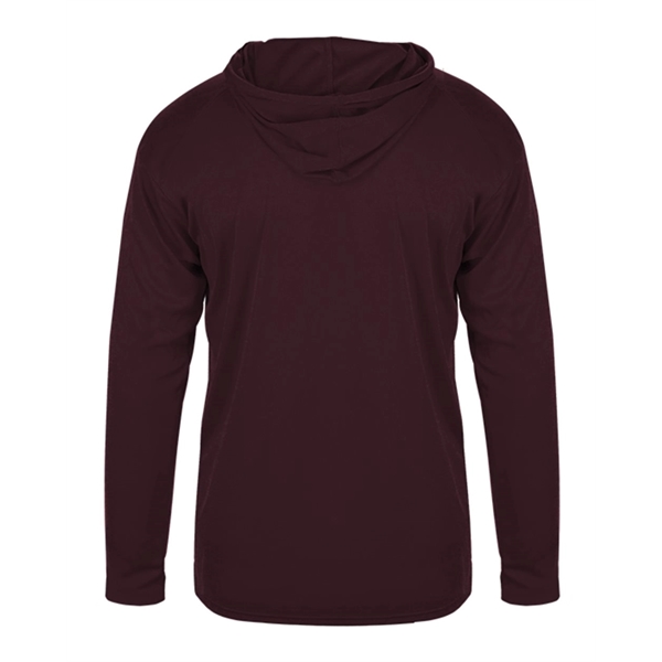 Badger Youth B-Core Long Sleeve Hooded T-Shirt - Badger Youth B-Core Long Sleeve Hooded T-Shirt - Image 13 of 34