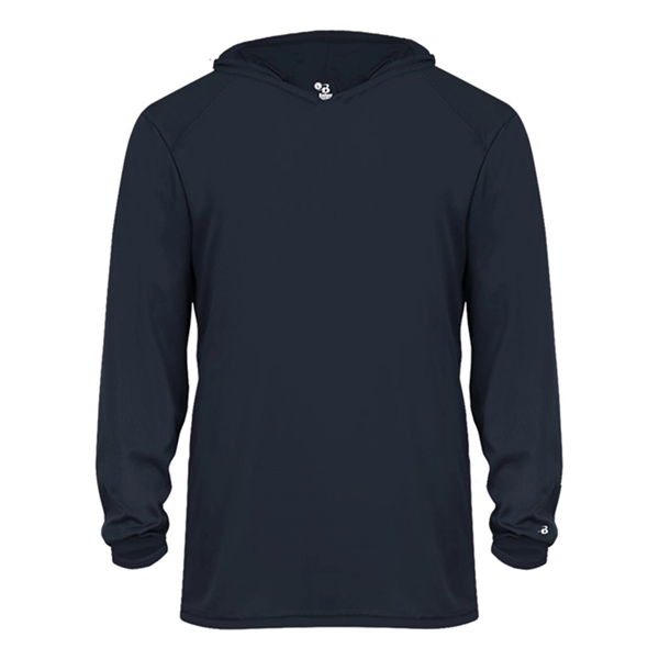 Badger Youth B-Core Long Sleeve Hooded T-Shirt - Badger Youth B-Core Long Sleeve Hooded T-Shirt - Image 14 of 34