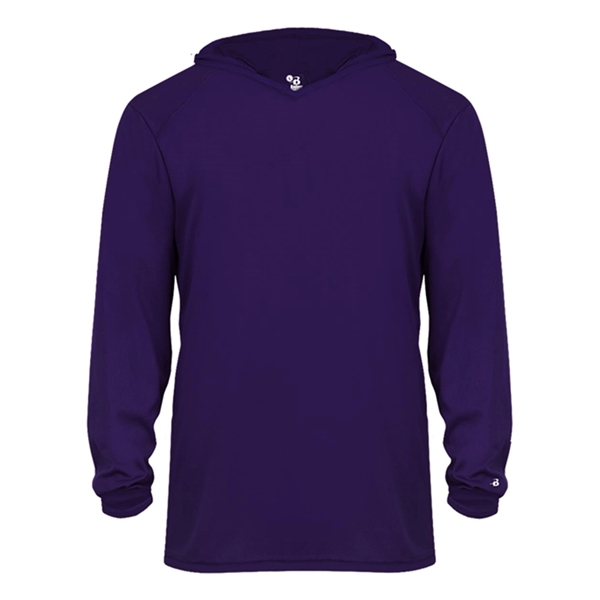 Badger Youth B-Core Long Sleeve Hooded T-Shirt - Badger Youth B-Core Long Sleeve Hooded T-Shirt - Image 16 of 34