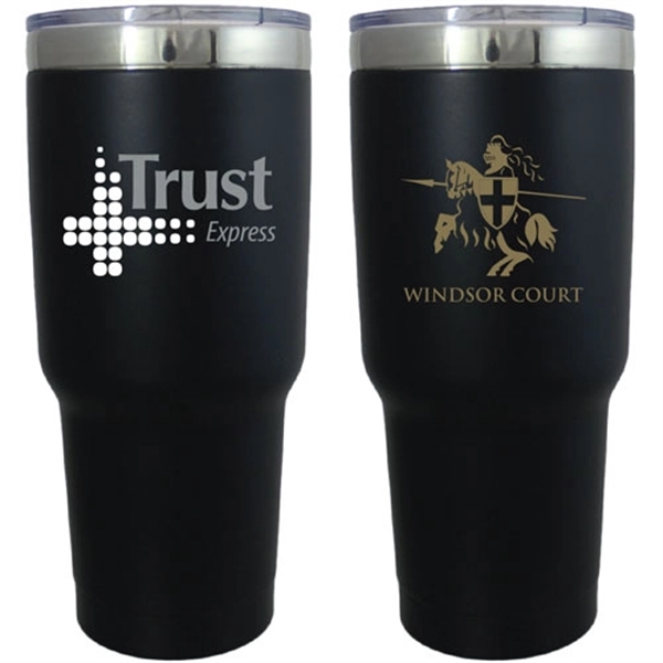 32 Oz. Blue Boss Stainless Travel Mug Double Wall Vacuum Insulated