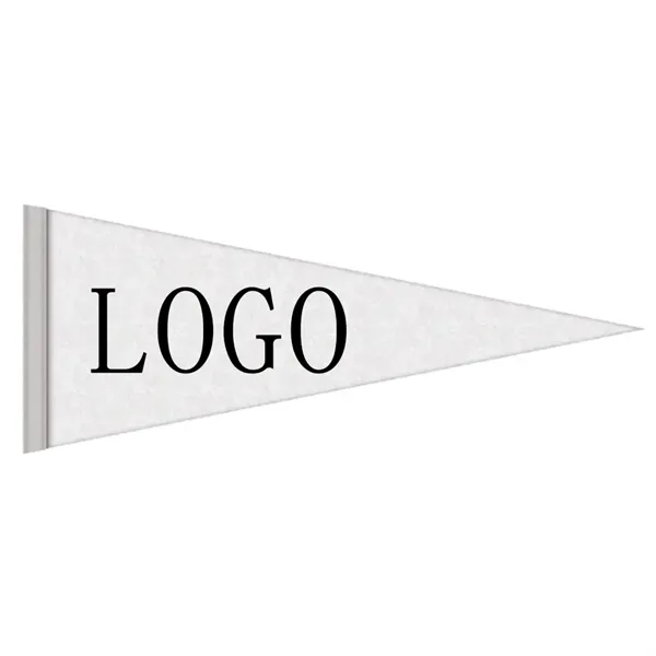 4" x 10" Custom Printed Felt Pennant w/ Sewn Strip - 4" x 10" Custom Printed Felt Pennant w/ Sewn Strip - Image 2 of 3