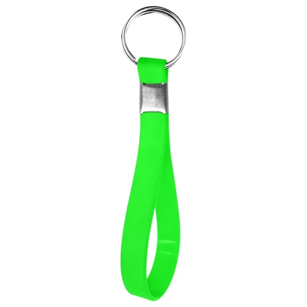 Debossed w/ Color Filled Silicone Wristband Keyring - Debossed w/ Color Filled Silicone Wristband Keyring - Image 4 of 6