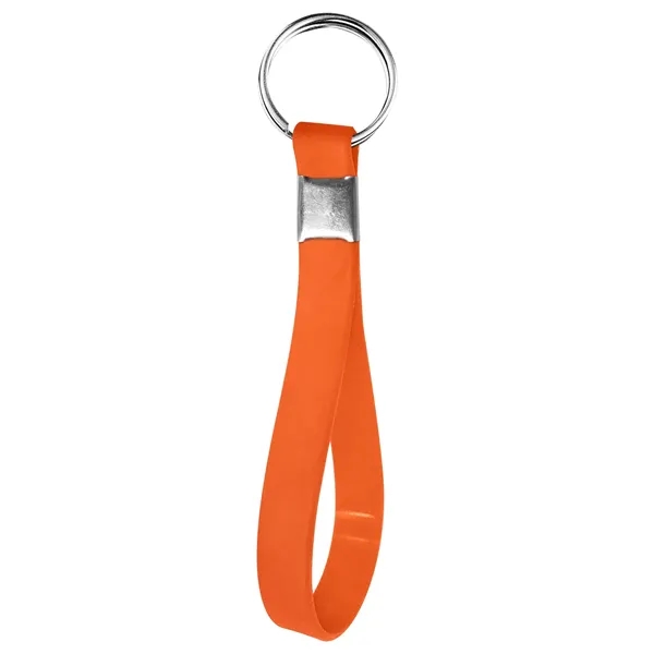 Debossed w/ Color Filled Silicone Wristband Keyring - Debossed w/ Color Filled Silicone Wristband Keyring - Image 5 of 6