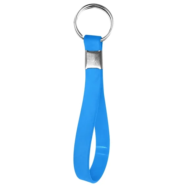Debossed w/ Color Filled Silicone Wristband Keyring - Debossed w/ Color Filled Silicone Wristband Keyring - Image 6 of 6