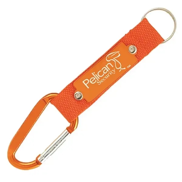 Carabiner with Strap and Metal Plate - Carabiner with Strap and Metal Plate - Image 2 of 7