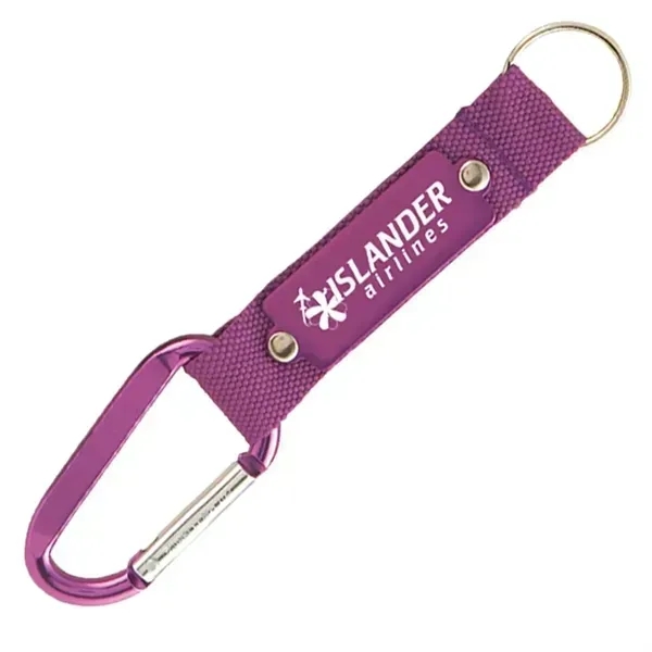 Carabiner with Strap and Metal Plate - Carabiner with Strap and Metal Plate - Image 3 of 7