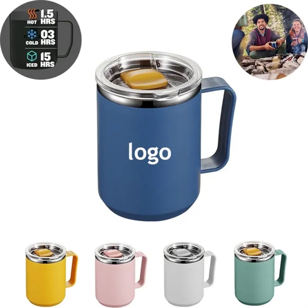 15.8 Oz Stainless Steel Insulated Coffee Mug - 15.8 Oz Stainless Steel Insulated Coffee Mug - Image 0 of 2