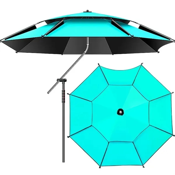Stainless Steel 360 Degree Adjustable Beach Umbrella - Stainless Steel 360 Degree Adjustable Beach Umbrella - Image 1 of 5