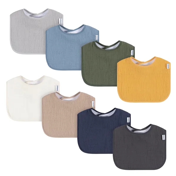8-Pack Baby Boys Multi Drooling Bibs - 8-Pack Baby Boys Multi Drooling Bibs - Image 0 of 2
