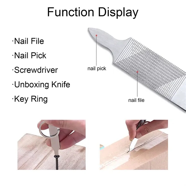 Multifunction Stainless Steel Folding Keychain Nail Clipper - Multifunction Stainless Steel Folding Keychain Nail Clipper - Image 2 of 5