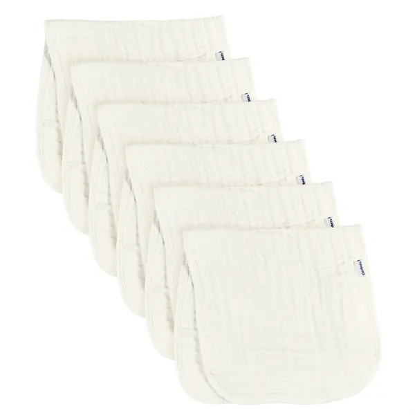 6-Pack Baby Neutral Vanilla Muslin Burpcloth - 6-Pack Baby Neutral Vanilla Muslin Burpcloth - Image 0 of 2