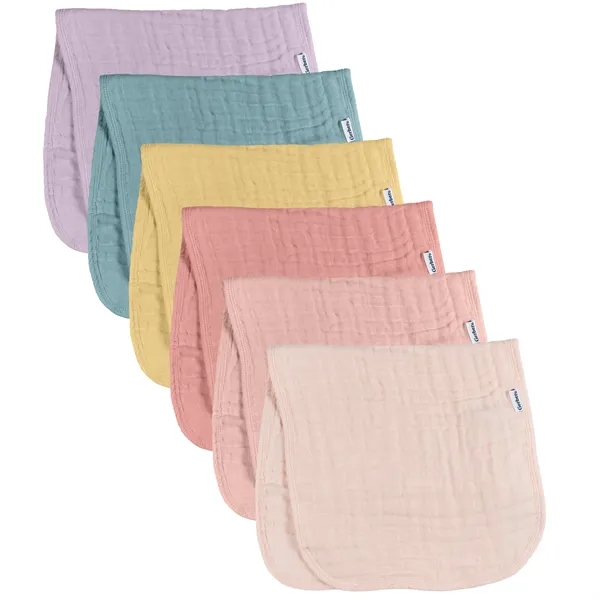 6-Pack Baby Girls Multi Rainbow Muslin Burpcloth - 6-Pack Baby Girls Multi Rainbow Muslin Burpcloth - Image 0 of 2