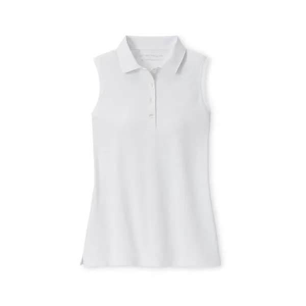 Peter Millar Womens Banded Sport Mesh Sleeveless Button Polo - Peter Millar Womens Banded Sport Mesh Sleeveless Button Polo - Image 2 of 2