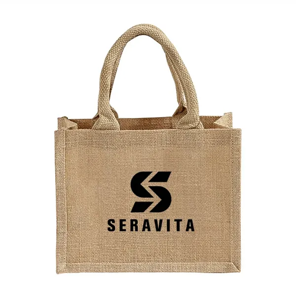 Carmel Jute Wedding Tote Bag - Carmel Jute Wedding Tote Bag - Image 0 of 3