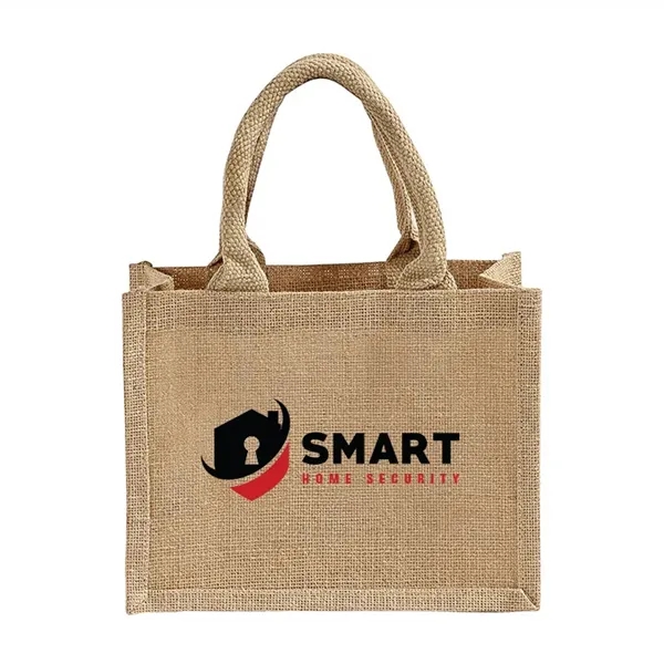 Carmel Jute Wedding Tote Bag - Carmel Jute Wedding Tote Bag - Image 1 of 3