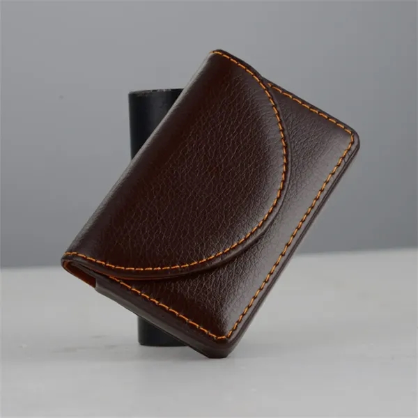 Customized  Leather Business Card Box - Customized  Leather Business Card Box - Image 3 of 4