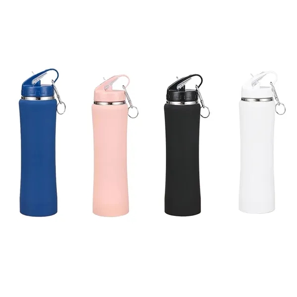 17/20/25 Oz. Stainless Steel Water Bottle with Straw and Lid - 17/20/25 Oz. Stainless Steel Water Bottle with Straw and Lid - Image 2 of 4
