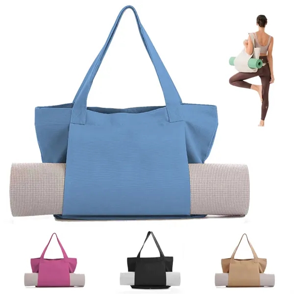 Big Capacity Yoga Mat Carrier Fitness Canvas Tote Bag - Big Capacity Yoga Mat Carrier Fitness Canvas Tote Bag - Image 0 of 4