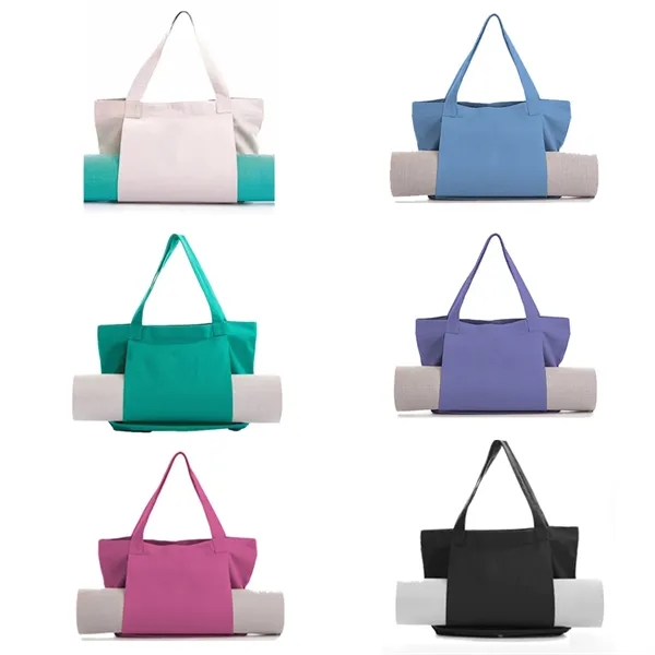 Big Capacity Yoga Mat Carrier Fitness Canvas Tote Bag - Big Capacity Yoga Mat Carrier Fitness Canvas Tote Bag - Image 2 of 4
