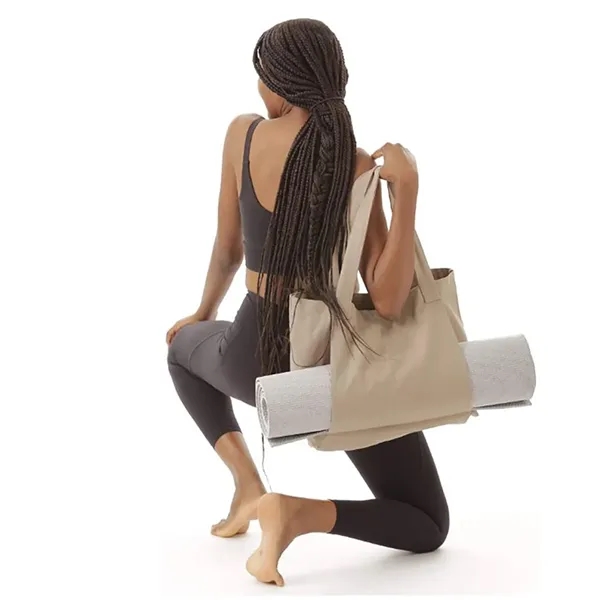 Big Capacity Yoga Mat Carrier Fitness Canvas Tote Bag - Big Capacity Yoga Mat Carrier Fitness Canvas Tote Bag - Image 3 of 4