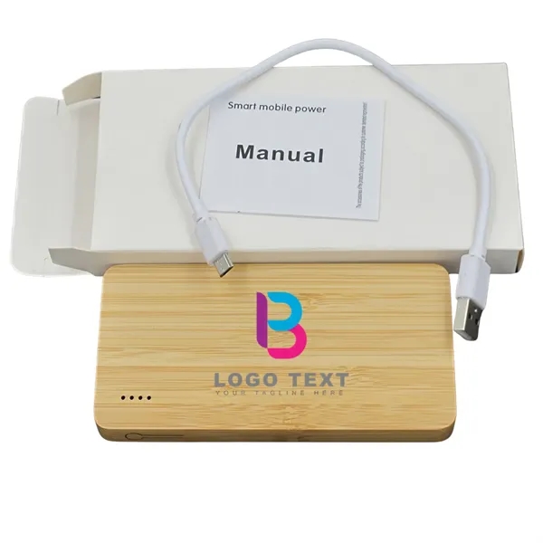 10000mah Bamboo Power Bank - 10000mah Bamboo Power Bank - Image 4 of 4