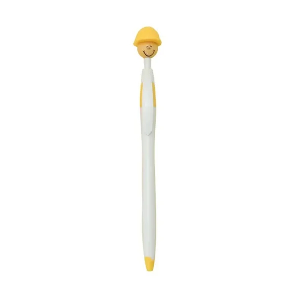 Safety Helmet Smile Face Plastic Ballpoint Pen - Safety Helmet Smile Face Plastic Ballpoint Pen - Image 4 of 5