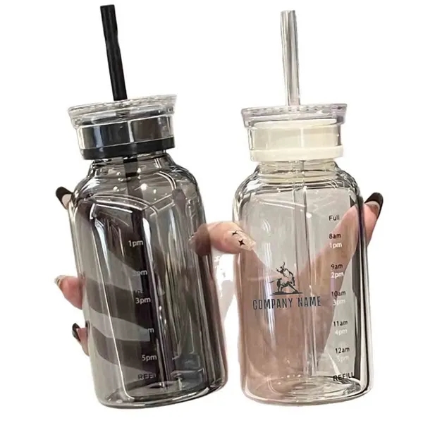 Transparent Glass Water Bottle - Transparent Glass Water Bottle - Image 0 of 2