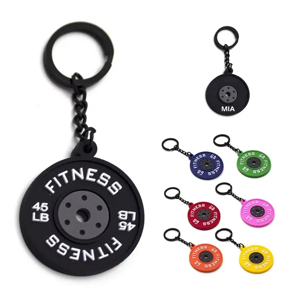PVC dumbbell key chain - PVC dumbbell key chain - Image 0 of 6