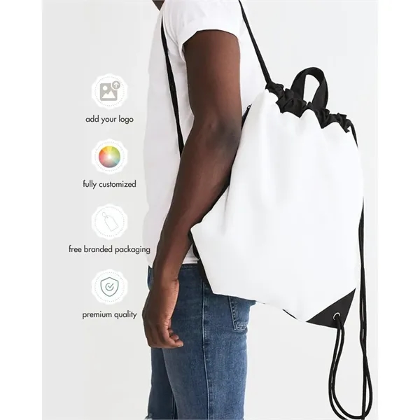 Custom Canvas Drawstring Bag - Custom Canvas Drawstring Bag - Image 1 of 6