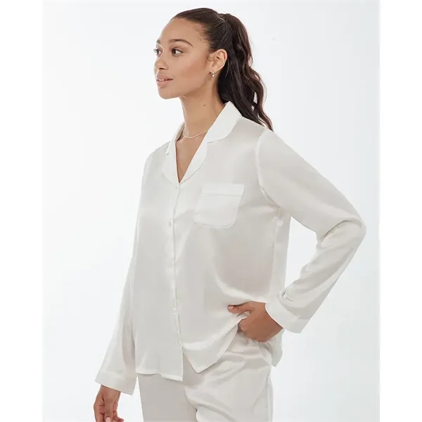 Women's All-Over Print Long Sleeve Pajama Top - Women's All-Over Print Long Sleeve Pajama Top - Image 3 of 6