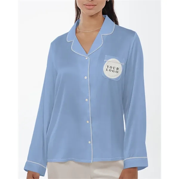 Women's All-Over Print Long Sleeve Pajama Top - Women's All-Over Print Long Sleeve Pajama Top - Image 5 of 6