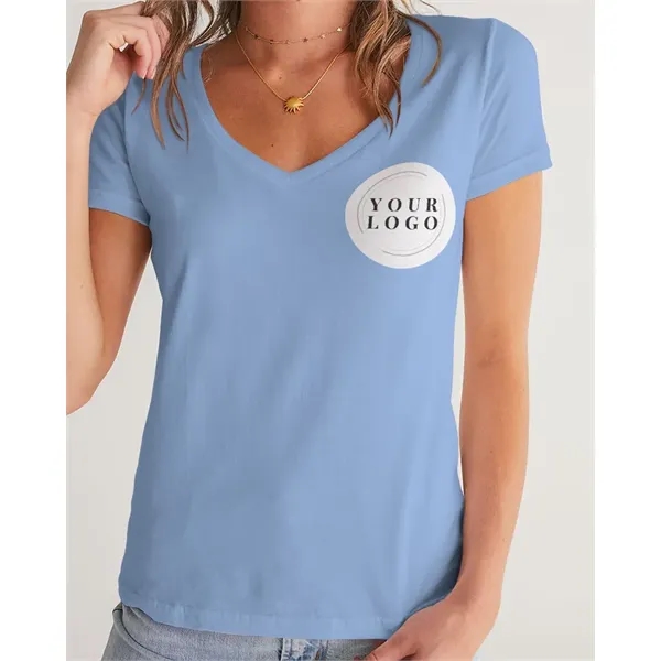 Women's All-Over Print V-Neck Tee - Women's All-Over Print V-Neck Tee - Image 5 of 6