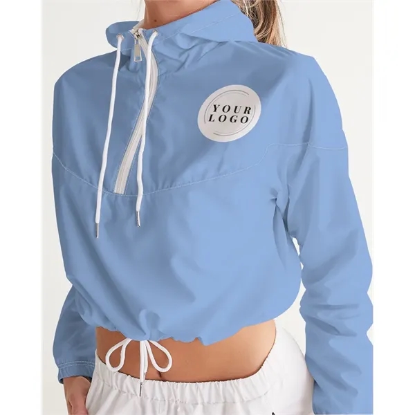 Women's All-Over Print Cropped Windbreaker - Women's All-Over Print Cropped Windbreaker - Image 5 of 6