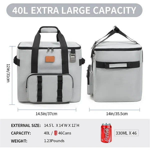 Large Insulated Cooler Bag for Lunch - Large Insulated Cooler Bag for Lunch - Image 2 of 6