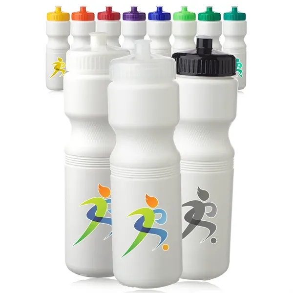 28 oz. Plastic Water Bottle with Push Cap - 28 oz. Plastic Water Bottle with Push Cap - Image 0 of 14