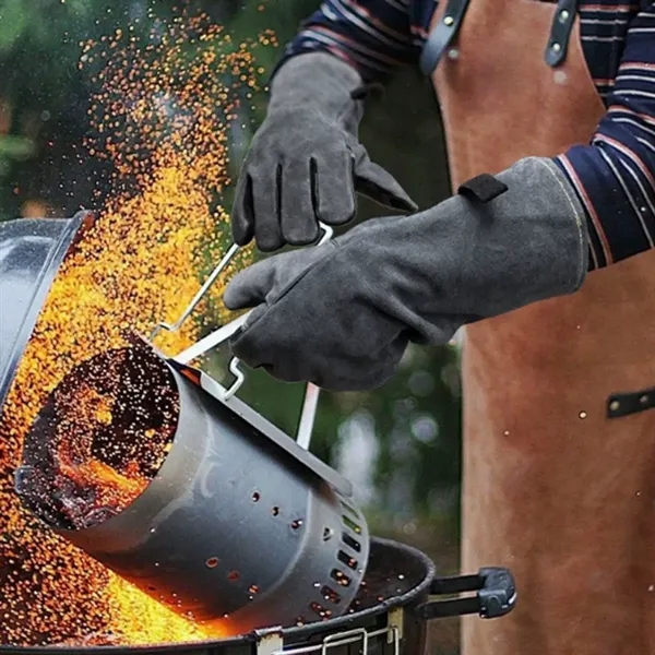 Fire Resistant Heatproof BBQ Gloves for Welding Outdoor Work - Fire Resistant Heatproof BBQ Gloves for Welding Outdoor Work - Image 5 of 5