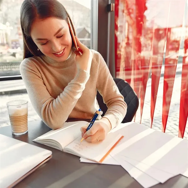 Penny Stylus Satin Soft Touch Click Metal Pen - Copper Accen - Penny Stylus Satin Soft Touch Click Metal Pen - Copper Accen - Image 5 of 10