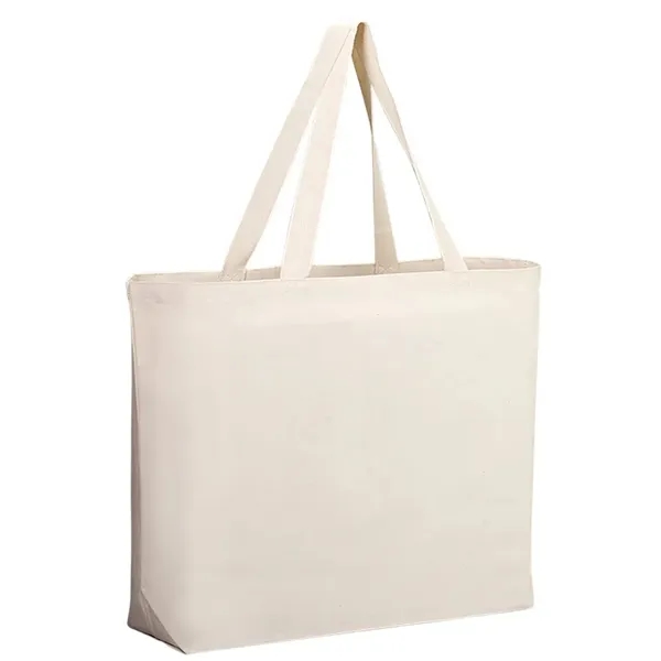 Jumbo Cotton Canvas Tote w/5" Gusset - Natural - Jumbo Cotton Canvas Tote w/5" Gusset - Natural - Image 1 of 1