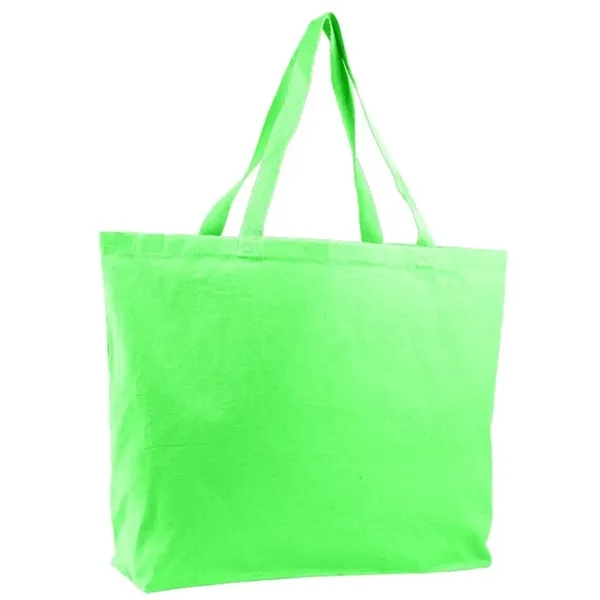 Jumbo Cotton Canvas Tote w/5" Gusset - Colors - Jumbo Cotton Canvas Tote w/5" Gusset - Colors - Image 4 of 5