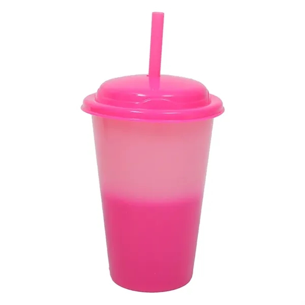12oz Color-Changing Straw Cup - 12oz Color-Changing Straw Cup - Image 2 of 6
