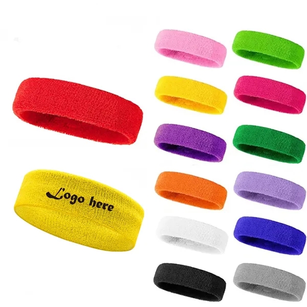 Heavyweight Terry Headband with Direct Embroidery - Heavyweight Terry Headband with Direct Embroidery - Image 0 of 1
