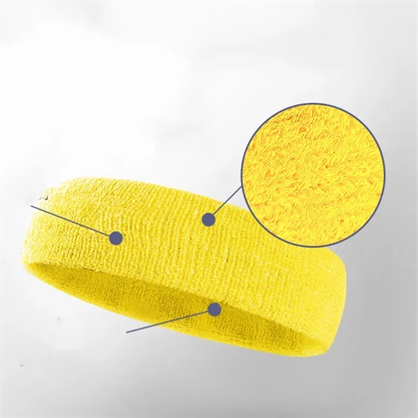 Heavyweight Terry Headband with Direct Embroidery - Heavyweight Terry Headband with Direct Embroidery - Image 1 of 1