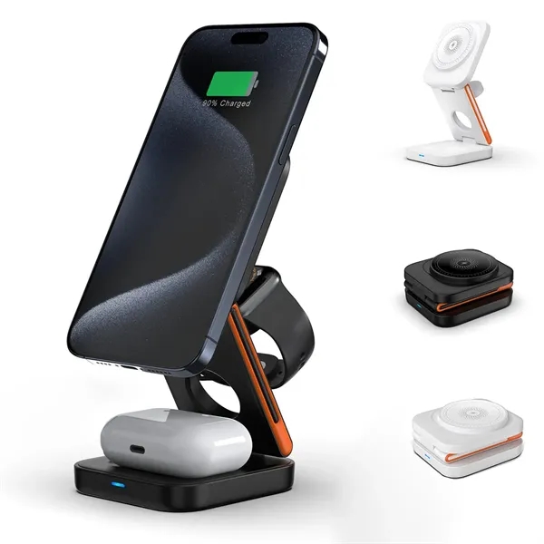 3-in-1 Foldable Wireless Charging Station - 3-in-1 Foldable Wireless Charging Station - Image 0 of 6
