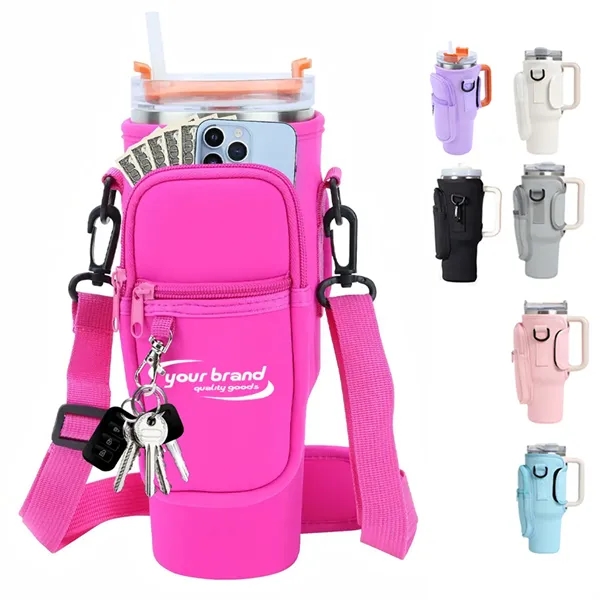 40 oz Crossbody Water Bottle Carrier Bag - 40 oz Crossbody Water Bottle Carrier Bag - Image 0 of 5