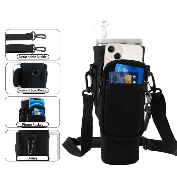 40 oz Crossbody Water Bottle Carrier Bag - 40 oz Crossbody Water Bottle Carrier Bag - Image 2 of 5