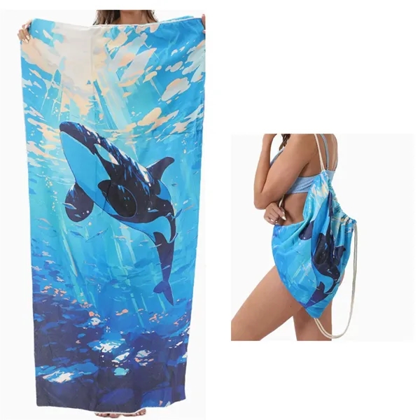 Convertible Beach Towel Backpack - Convertible Beach Towel Backpack - Image 3 of 5