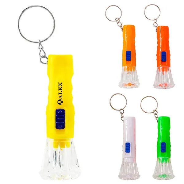 Mini Plastic LED Flashlight Keychain for Emergencies - Mini Plastic LED Flashlight Keychain for Emergencies - Image 0 of 7