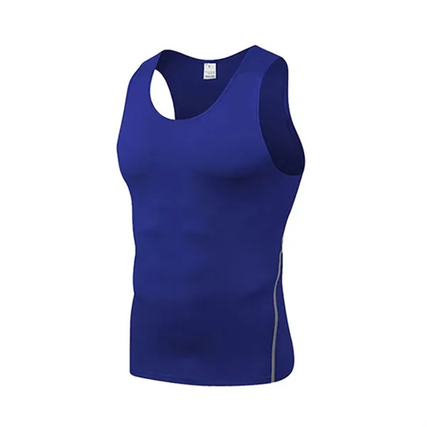 Men's Athletic Dry-Fit Gym Tank - Men's Athletic Dry-Fit Gym Tank - Image 3 of 7