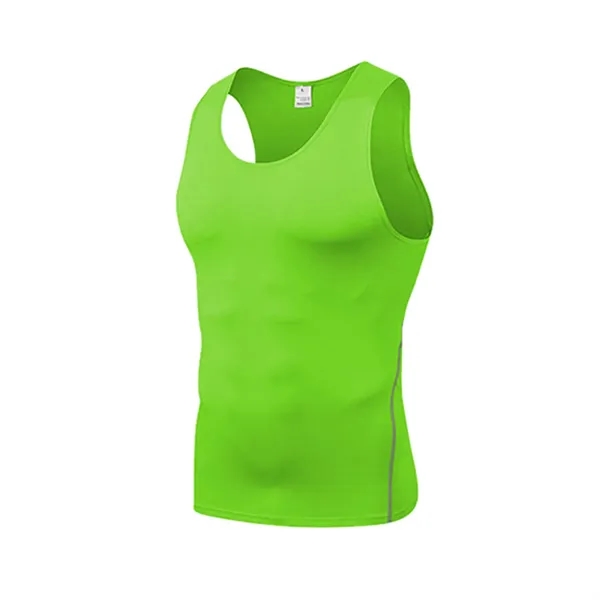 Men's Athletic Dry-Fit Gym Tank - Men's Athletic Dry-Fit Gym Tank - Image 4 of 7